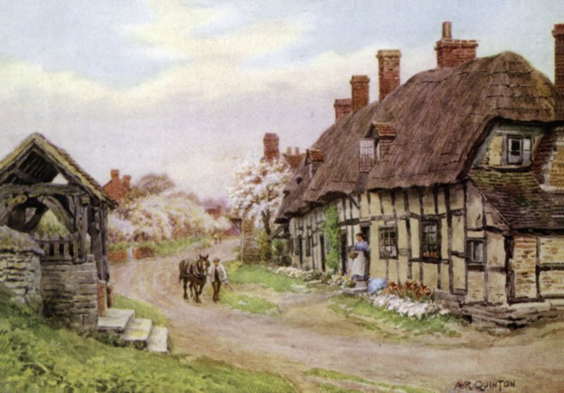 La Puerta de la Iglesia, Welford-on-Avon, Gloucester de Alfred Robert Quinton