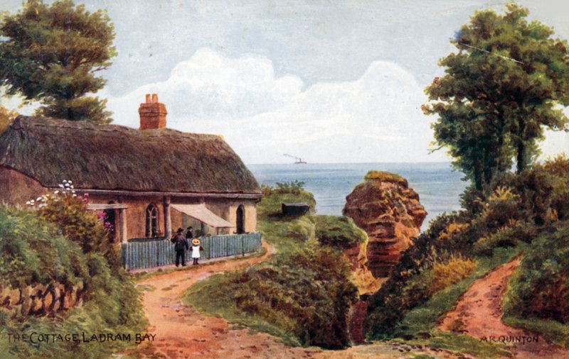La cabaña, Bahía de Ladram de Alfred Robert Quinton