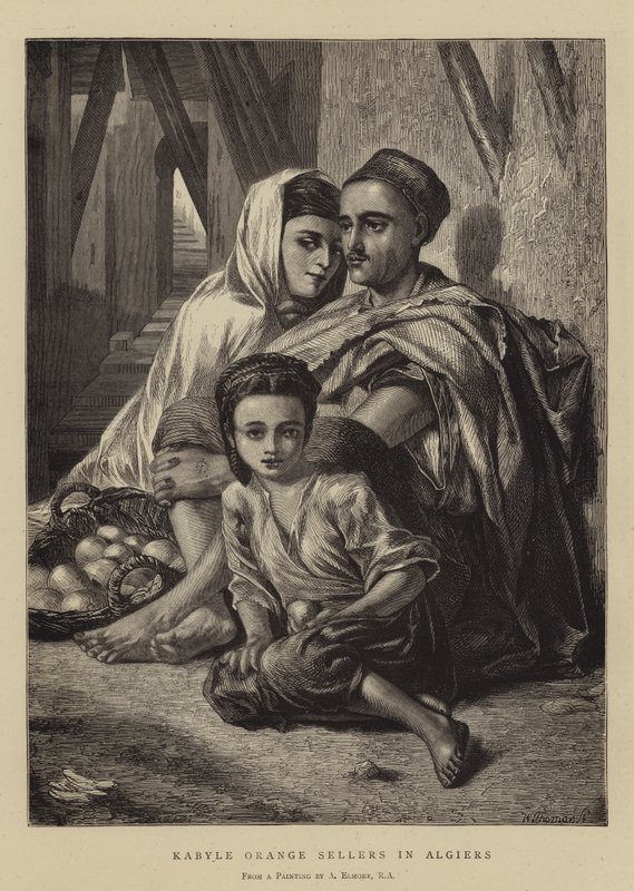 Vendedores de naranjas Kabyle en Argel de Alfred W. Elmore