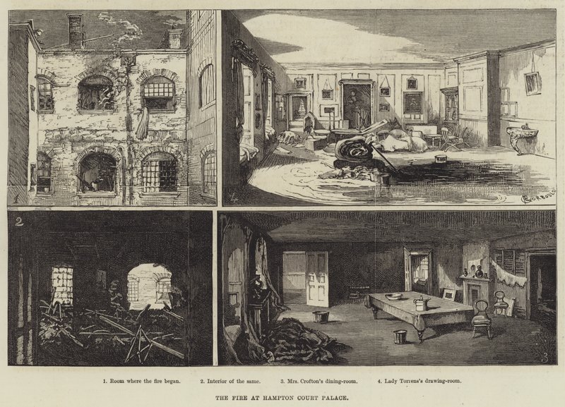 El incendio en el Palacio de Hampton Court de Alfred Courbould