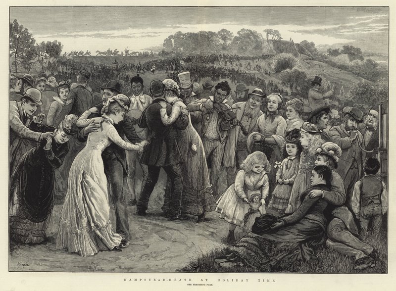 Hampstead Heath en tiempo de vacaciones de Alfred Edward Emslie