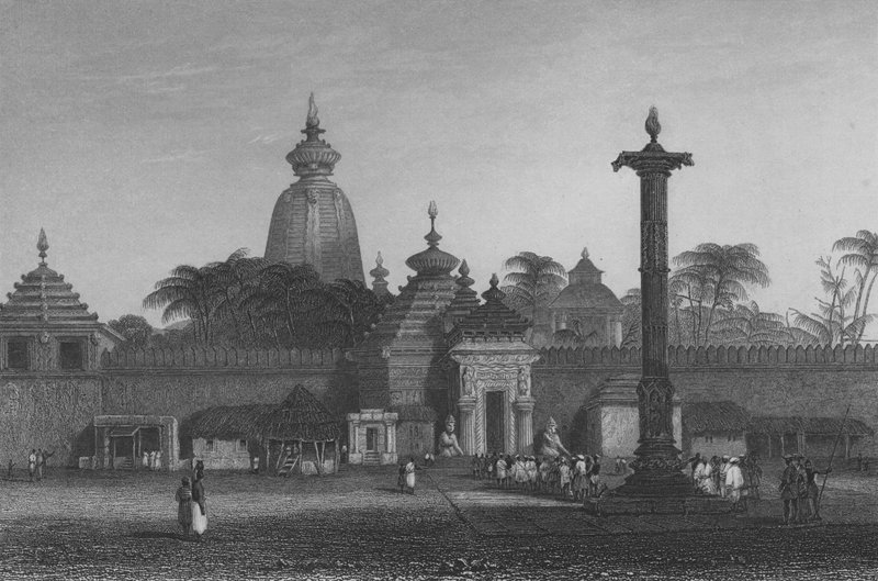 Templo de Juggernaut (grabado) de Alfred Gomersal (after) Vickers