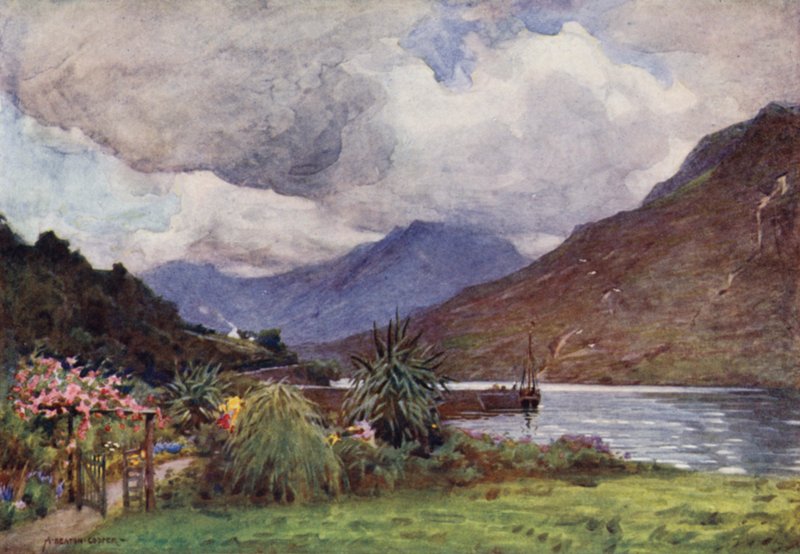 Un jardín en Leenane, Connemara de Alfred Heaton Cooper