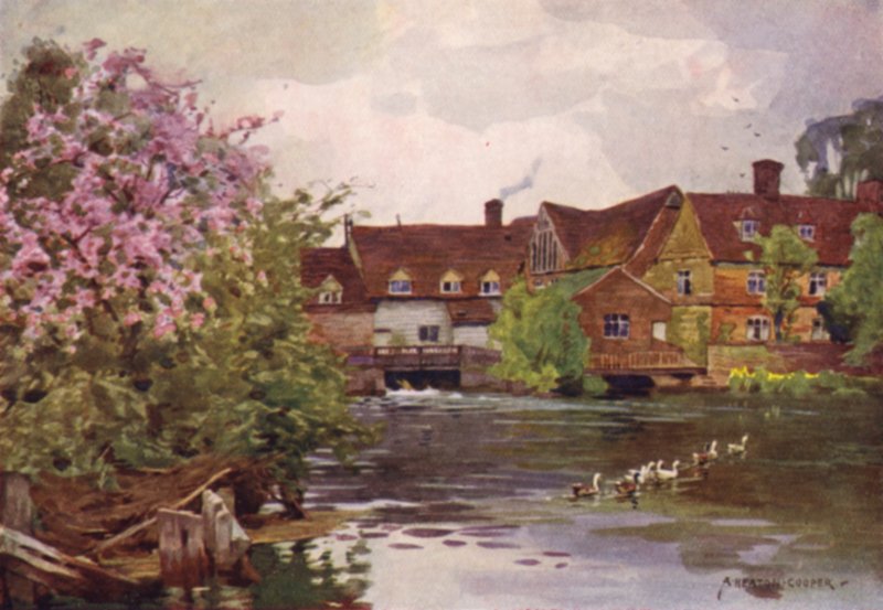Molino de Flatford, East Bergholt, Suffolk de Alfred Heaton Cooper