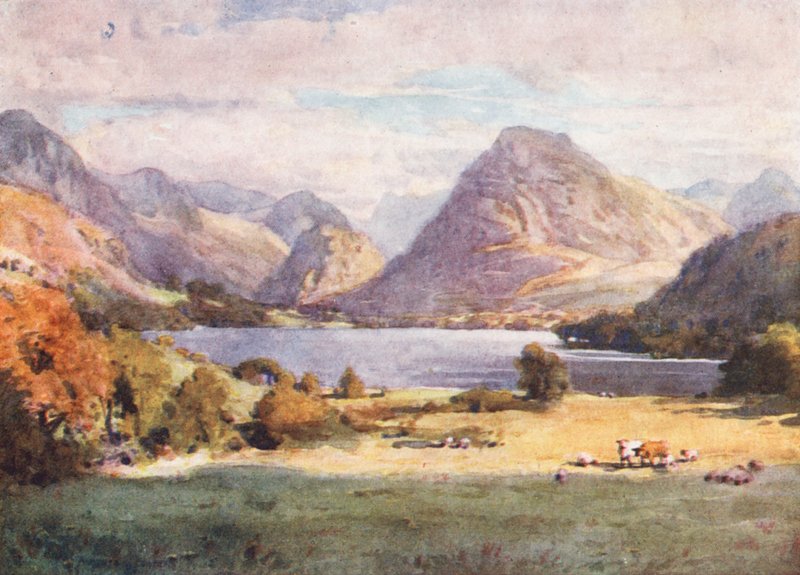 Distrito de los Lagos: Loweswater (litografía en color) de Alfred Heaton Cooper