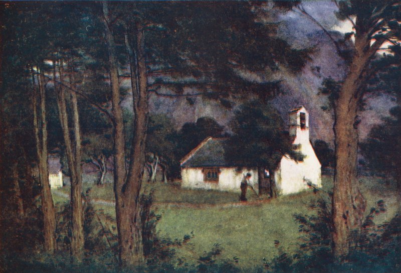 Distrito de los Lagos: Iglesia de Wastdalehead (litografía en color) de Alfred Heaton Cooper