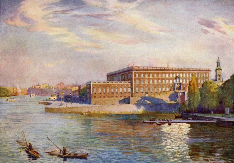 El Palacio Real, Estocolmo de Alfred Heaton Cooper