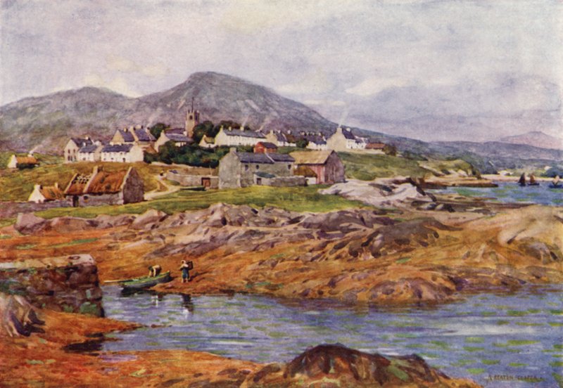 El Pueblo de Roundstone, Condado de Galway de Alfred Heaton Cooper