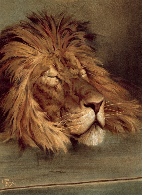 El león británico dormido de Alfred Pearse