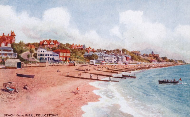 Playa desde el muelle, Felixstowe de Alfred Robert Quinton