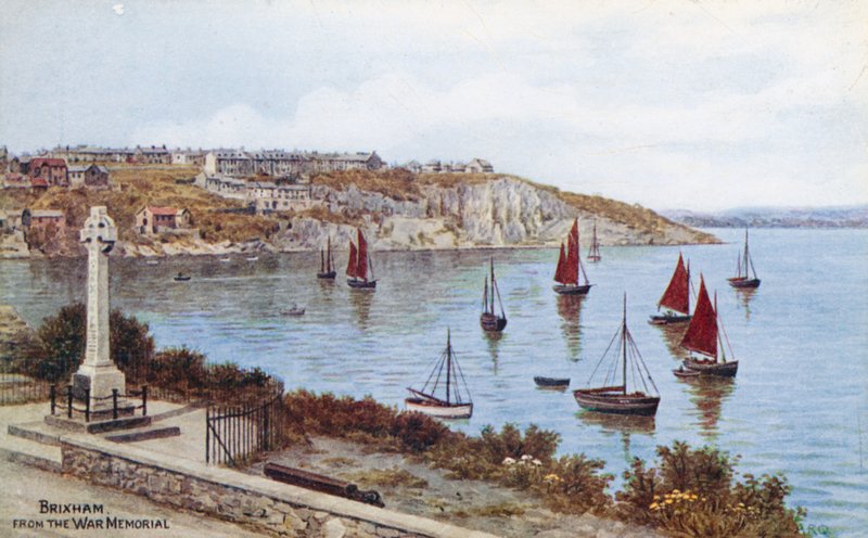 Brixham, desde el Monumento de Guerra de Alfred Robert Quinton