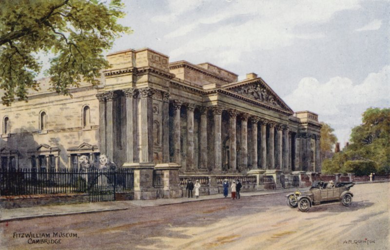 Cambridge: Museo Fitzwilliam (litografia en color) de Alfred Robert Quinton