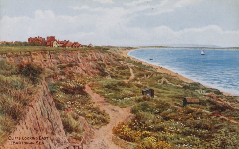 Acantilados, mirando al este, Barton-on-Sea de Alfred Robert Quinton