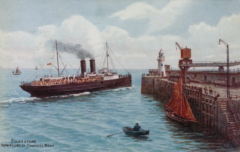 Folkestone, Salida del Barco del Canal de Alfred Robert Quinton