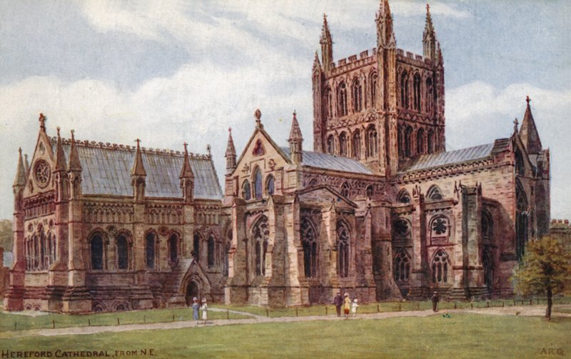 Catedral de Hereford, desde el NE de Alfred Robert Quinton
