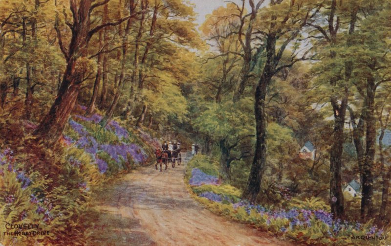 Hobby Drive, Clovelly (litografía a color) de Alfred Robert Quinton