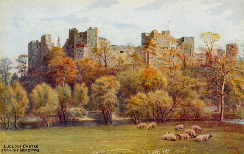 Castillo de Ludlow desde los prados de Alfred Robert Quinton