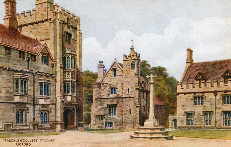 Magdalen College, primer patio, Oxford de Alfred Robert Quinton