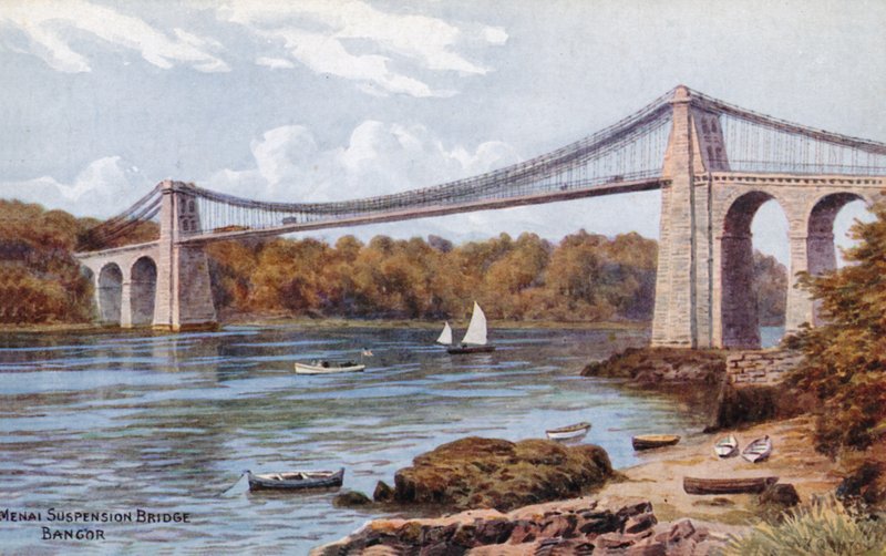Puente Colgante de Menai, Bangor de Alfred Robert Quinton