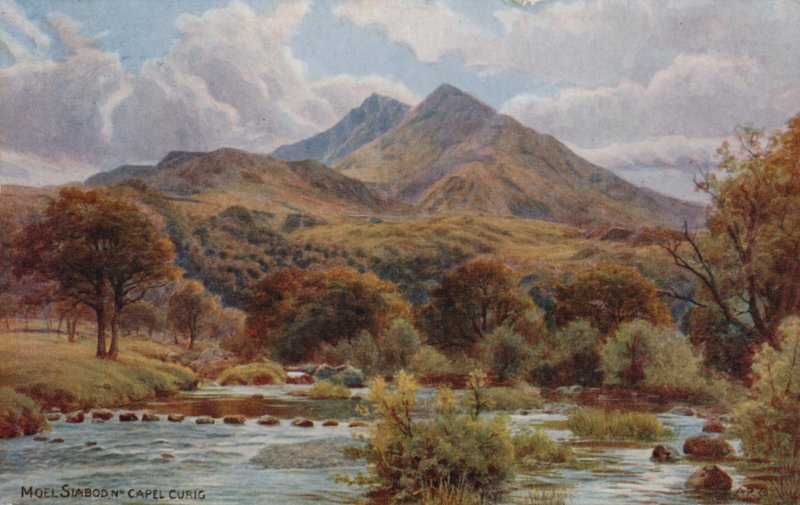 Moel Siabod cerca de Capel Curig, Snowdonia de Alfred Robert Quinton