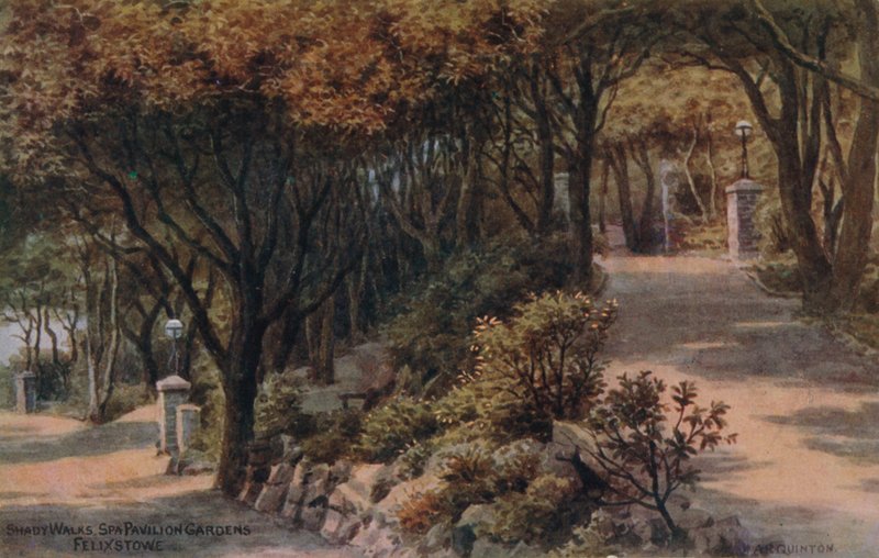 Caminos sombreados, Jardines del Pabellón Spa, Felixstowe de Alfred Robert Quinton