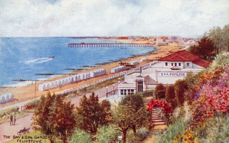 La bahía y los jardines del spa, Felixstowe de Alfred Robert Quinton