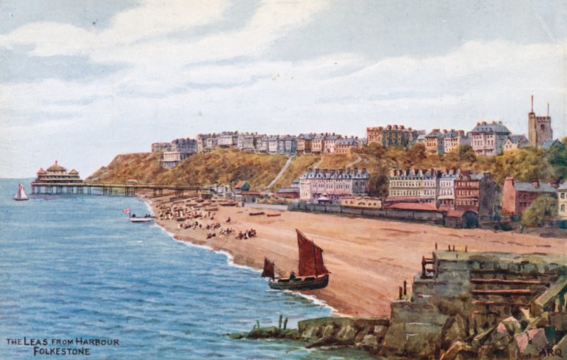 The Leas desde el puerto, Folkestone de Alfred Robert Quinton