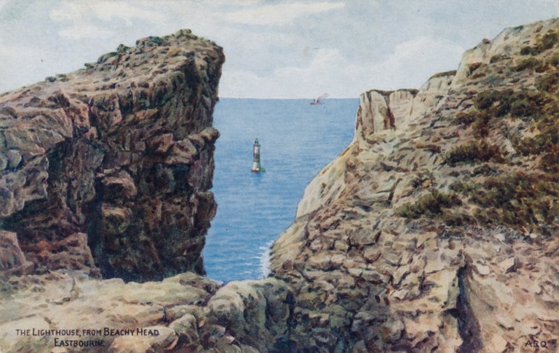 El faro, desde Beachy Head, Eastbourne de Alfred Robert Quinton