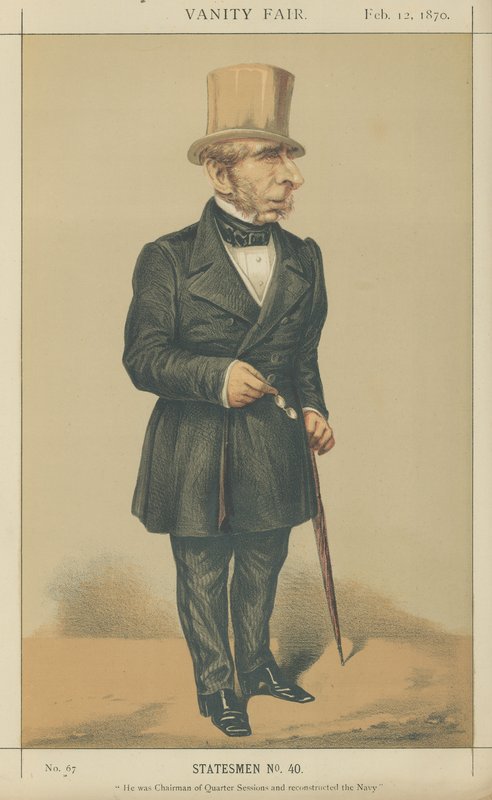 Sr. John Somerset Pakington (litografía a color) de Alfred Thompson