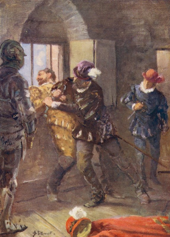 La conspiración de Gowrie (litografía en color) de Allan Stewart