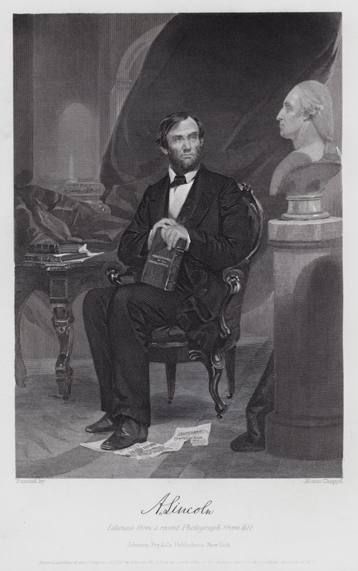 Abraham Lincoln (grabado) de Alonzo (after) Chappel