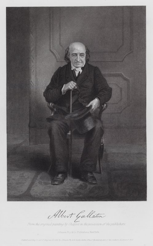 Albert Gallatin (grabado) de Alonzo (after) Chappel