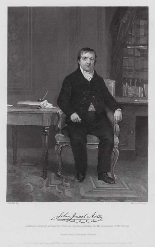 John Jacob Astor (grabado) de Alonzo (after) Chappel