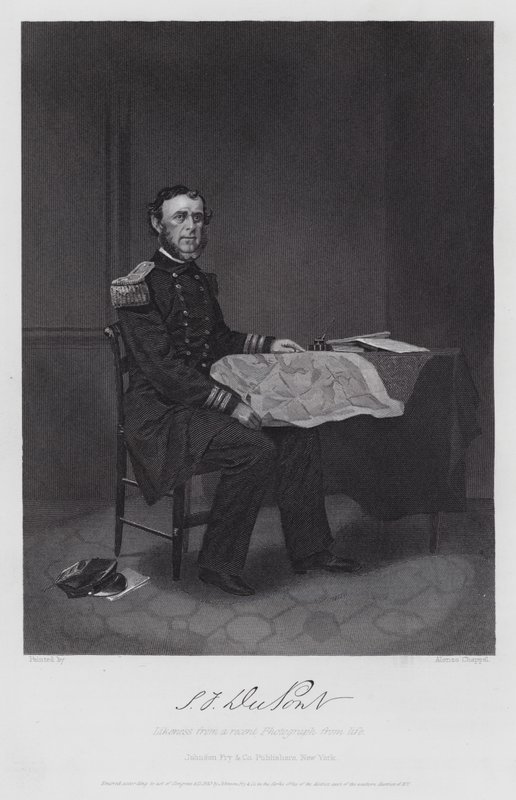Samuel Francis Dupont (grabado) de Alonzo (after) Chappel