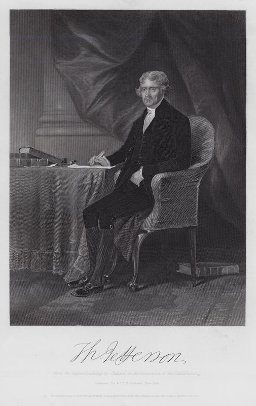 Thomas Jefferson (grabado) de Alonzo (after) Chappel