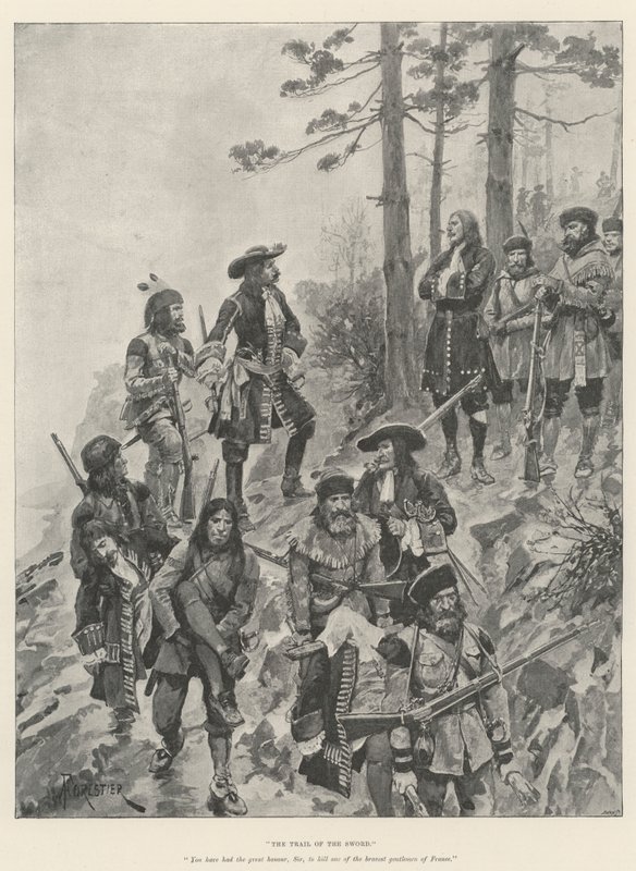 La prueba de la espada, por Gilbert Parker de Amedee Forestier