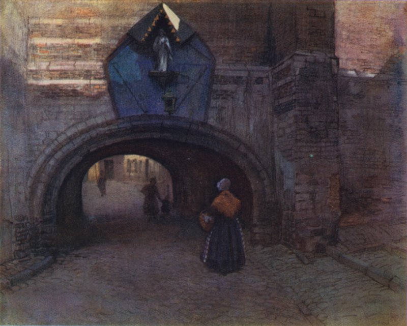 Arco bajo la Vieille Boucherie, Amberes de after Amedee Forestier