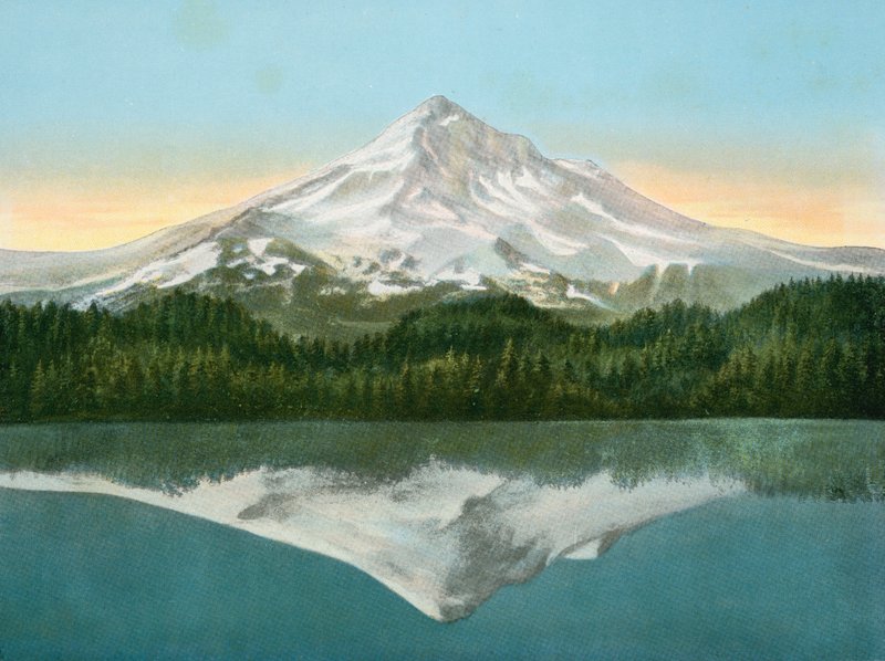 Monte Hood desde el Lago Perdido de American Photographer (after)