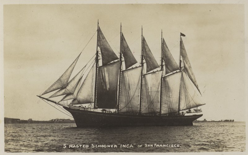 Goleta de 5 mástiles Inca, de San Francisco de American Photographer
