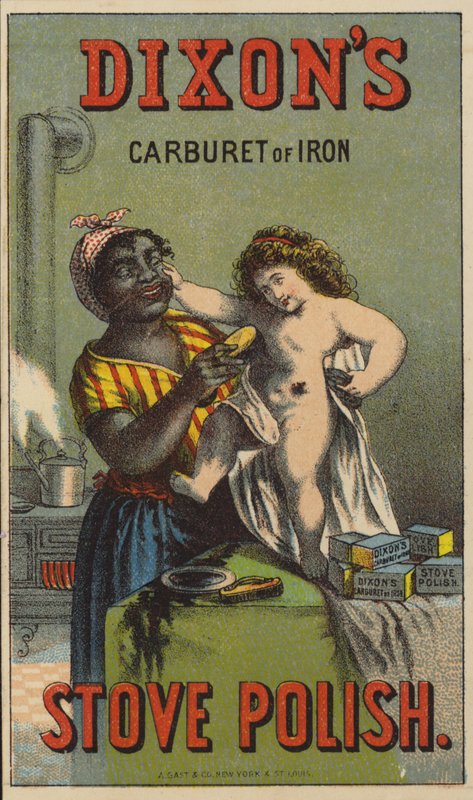 Mujer Negra Puliendo a un Niño de American School