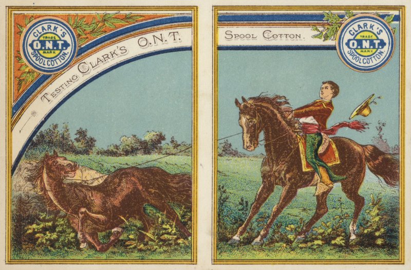 Niño esforzándose a caballo de American School