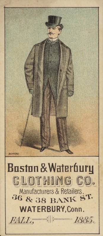 Caballero con sombrero de copa y bastón de American School