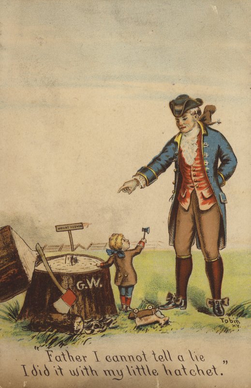 George Washington confesando a su padre de American School