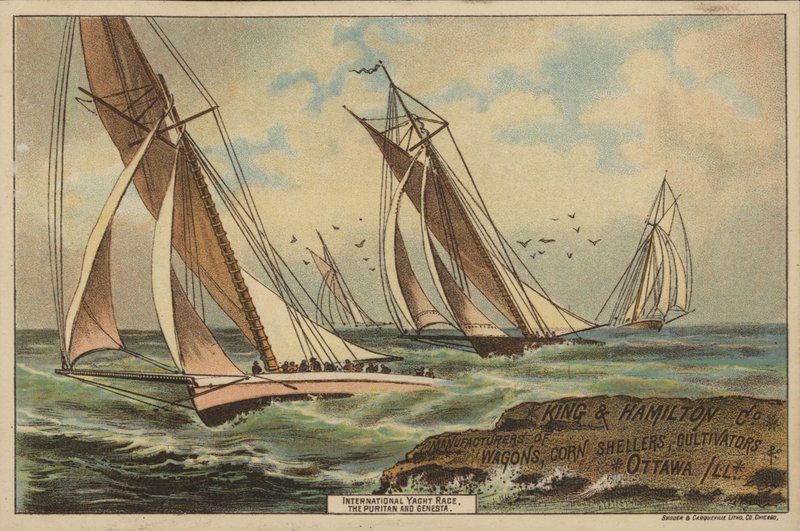 Carrera internacional de yates, The Puritan y Genesta de American School