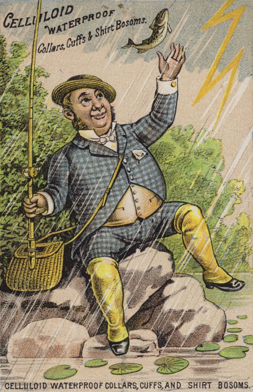 Hombre pescando en tormenta de American School