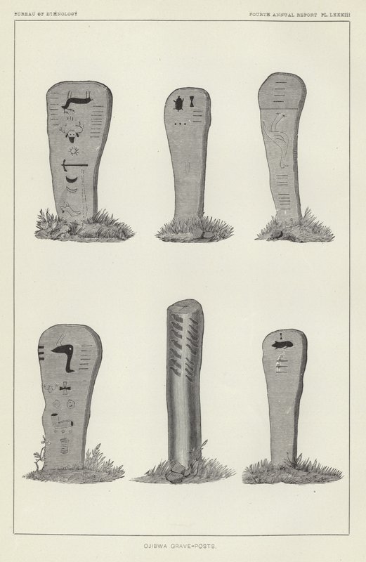 Postes funerarios Ojibwa de American School