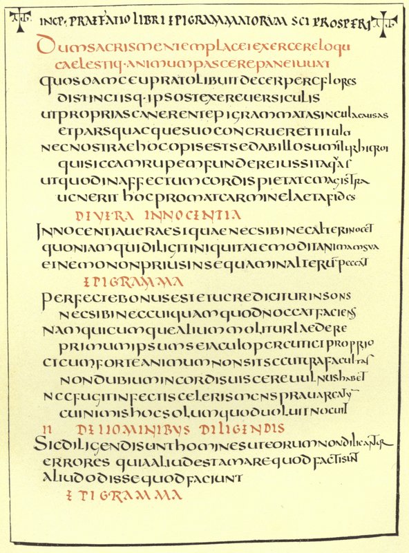 Página de los epigramas de San Próspero de American School