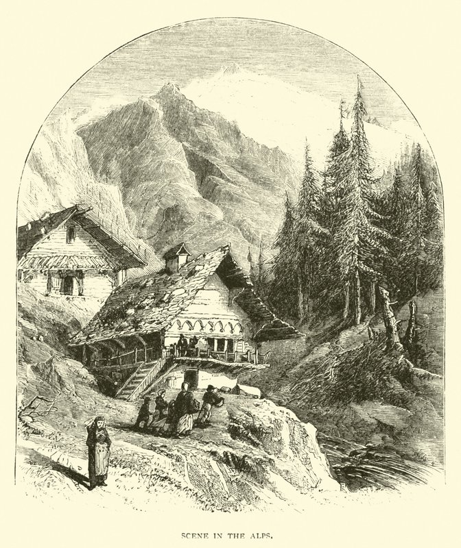 Escena en los Alpes de American School