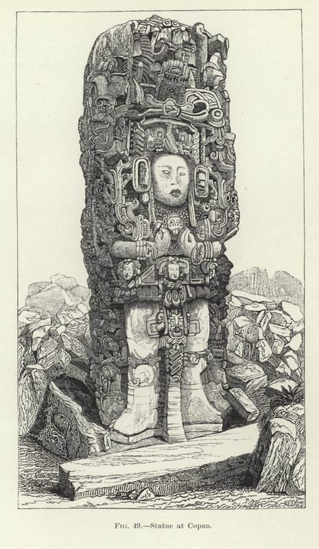 Estatua en Copán de American School