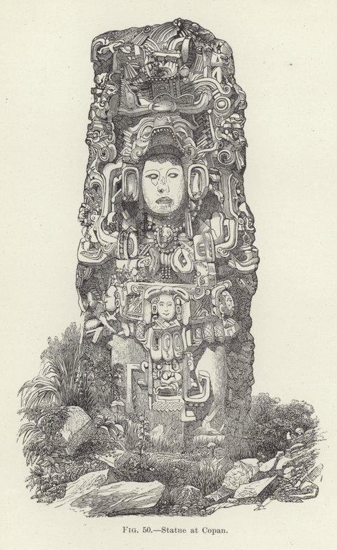 Estatua en Copán de American School